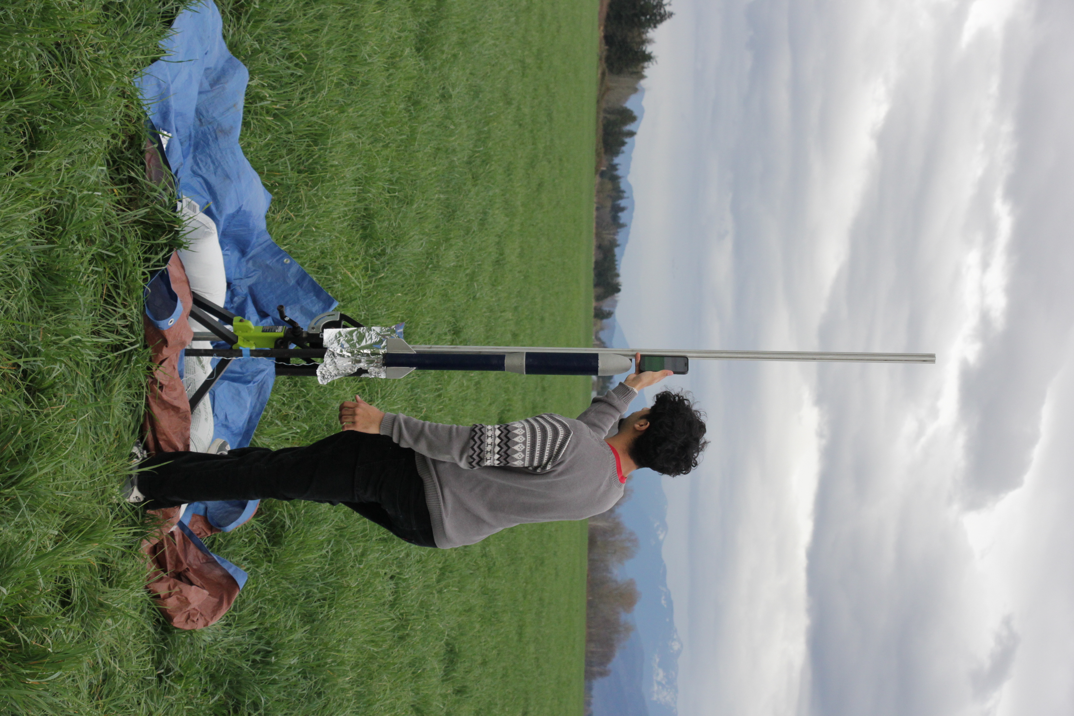 Sukhraj leveling the rocket