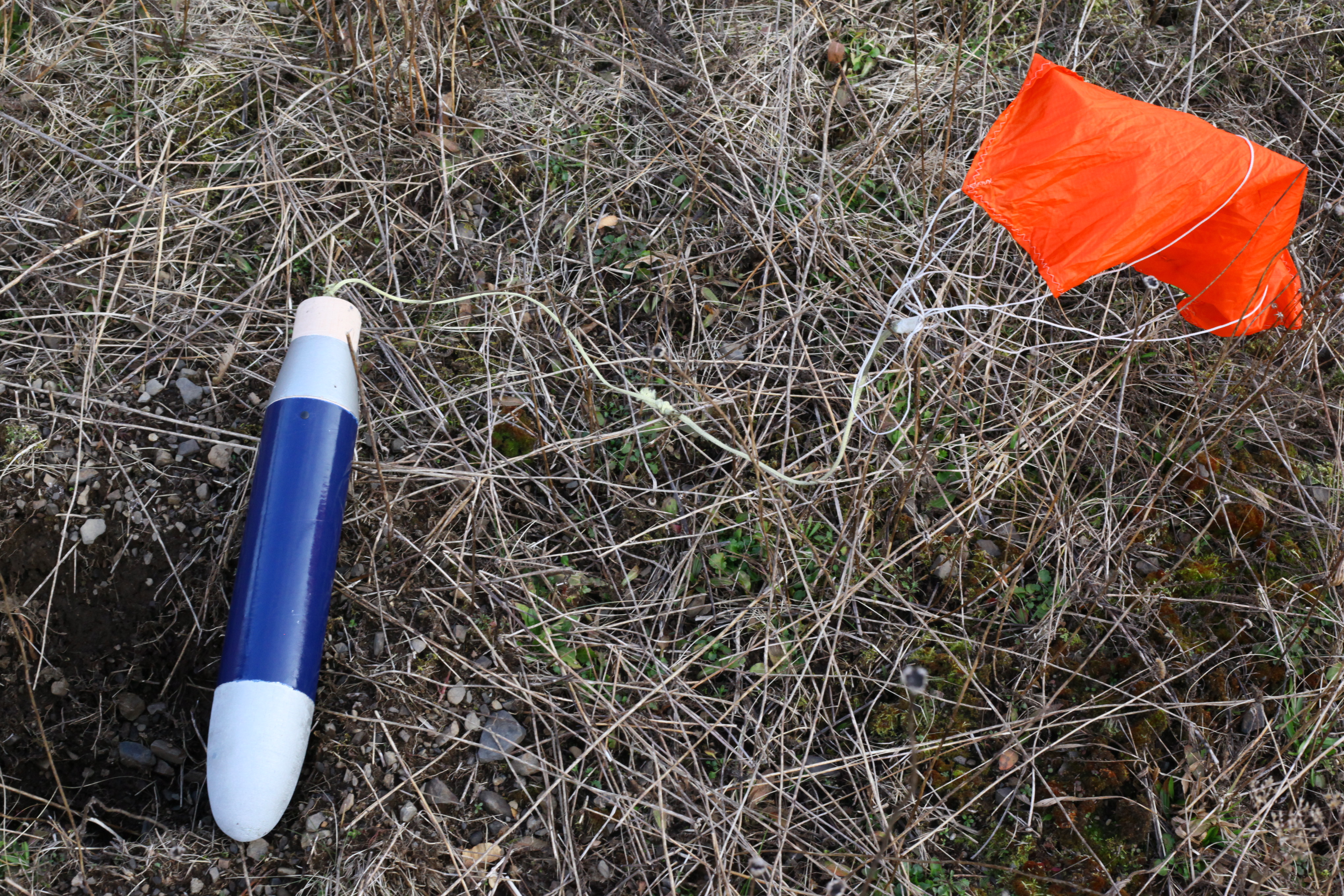 rocket landed on the field